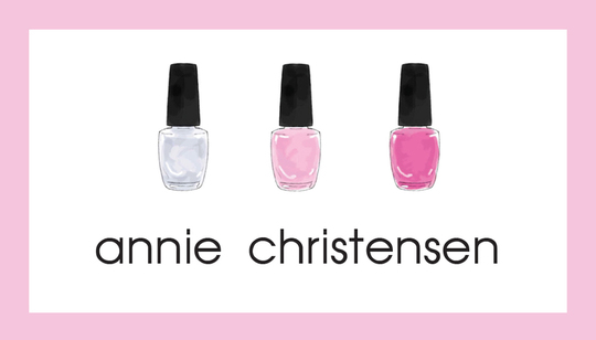 Nail Polish Folded Enclosure Cards